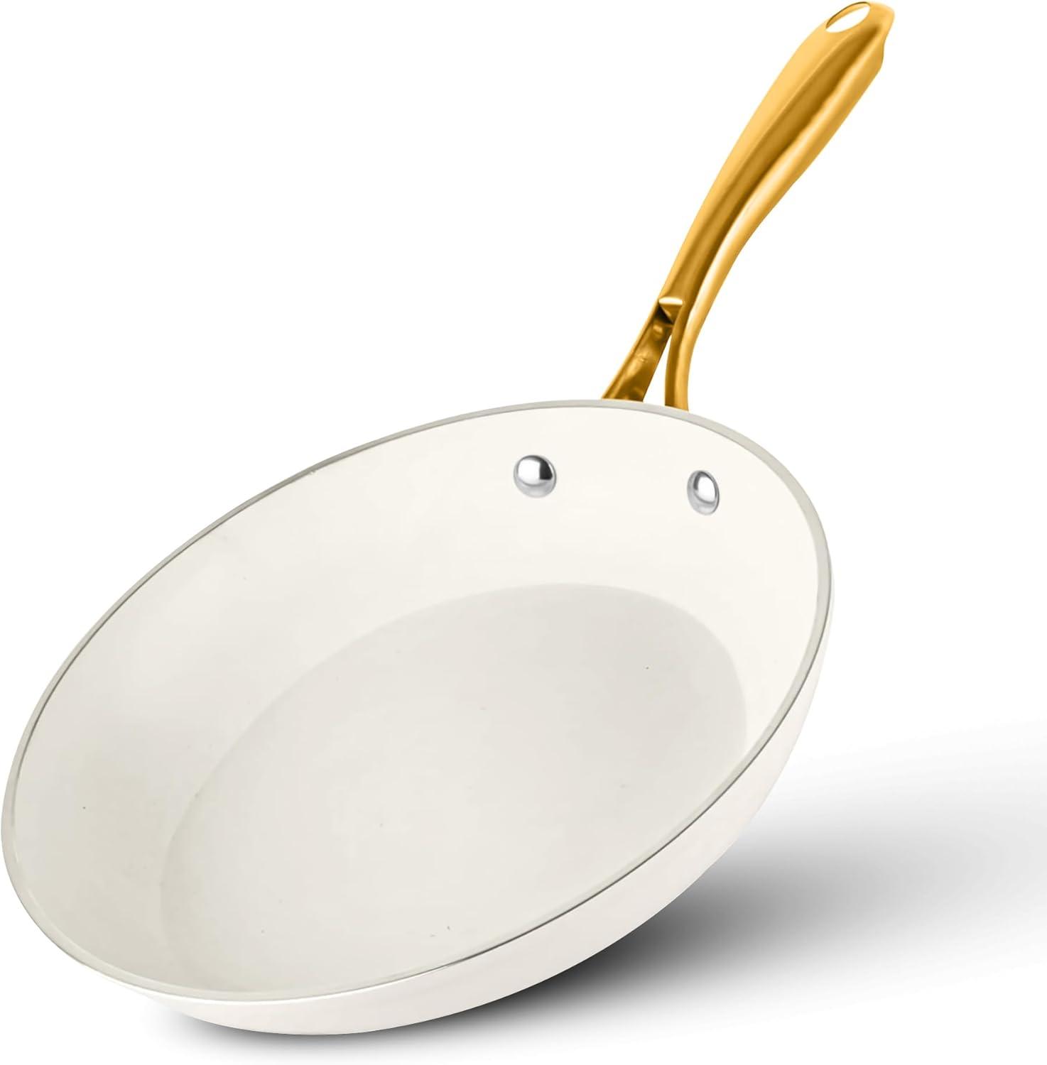 image:imageGOTHAM STEEL 10 Inch Non Stick Frying Pan Nonstick Pan with Ceramic Copper Coating for Long Lasting Nonstick Frying Pan Skillet for Cooking with Stay Cool Handle OvenDishwasher Safe Non Toxic