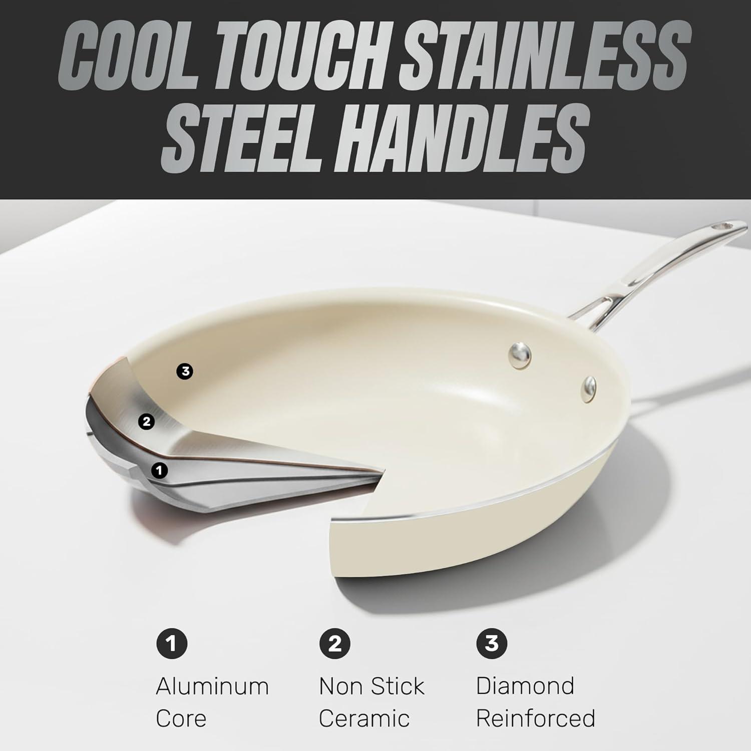 image:imageGOTHAM STEEL 10 Inch Non Stick Frying Pans Nonstick Skillet Ceramic Pan for Cooking Non Toxic Nonstick Frying Pan Skillets with Stay Cool Handle Fry Pans Oven and Dishwasher Safe10 Fry Pan
