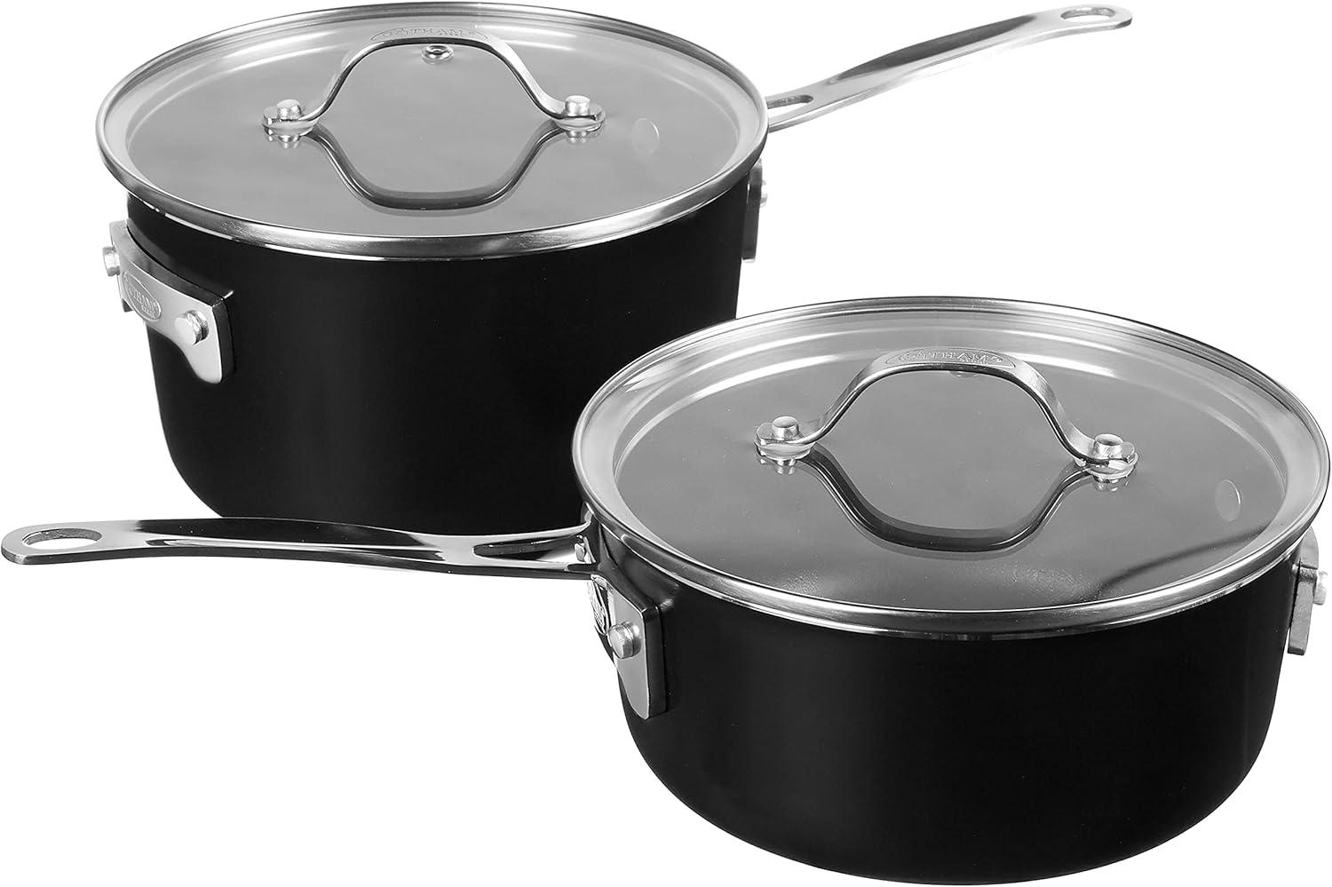 image:imageGotham Steel 10 Piece Pots and Pans Set Non Stick Cookware Set Kitchen Cookware Sets Pot and Pan Set Pot Set Non Toxic Cookware Set Frying Pan Set Dishwasher SafeBlack