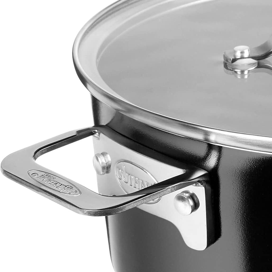 image:imageGotham Steel 10 Piece Pots and Pans Set Non Stick Cookware Set Kitchen Cookware Sets Pot and Pan Set Pot Set Non Toxic Cookware Set Frying Pan Set Dishwasher SafeBlack