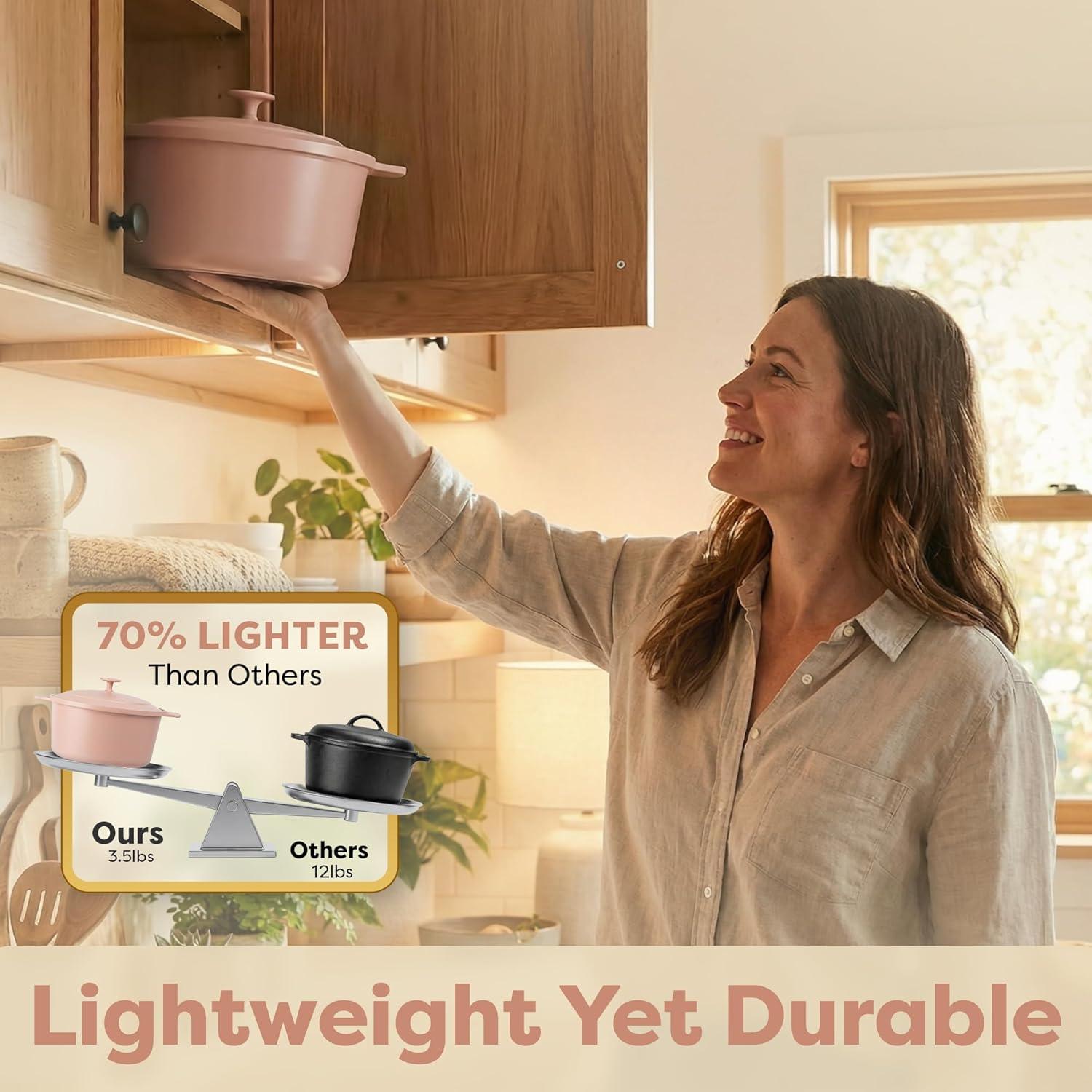 image:imageGotham Steel 5 Qt Dutch Oven Pot with Lid Nonstick Ceramic Dutch Oven Stock Pot 10 in 1 Cooking Pot amp Dutch Oven for Bread Baking Lightweight Oven amp Dishwasher Safe CreamBaby Pink