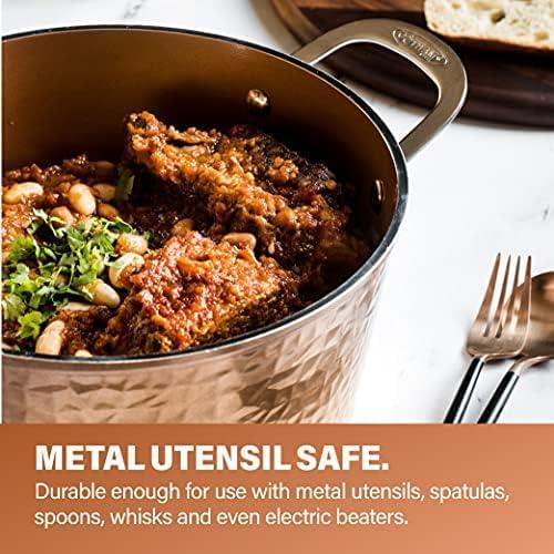 image:imageGotham Steel Hammered Copper 10 Pc Pots and Pans Set Non Stick Cookware Set Non Toxic Ceramic Cookware Set Kitchen Cookware Sets with Induction Cookware Pot and Pan Set OvenDishwasher Safe