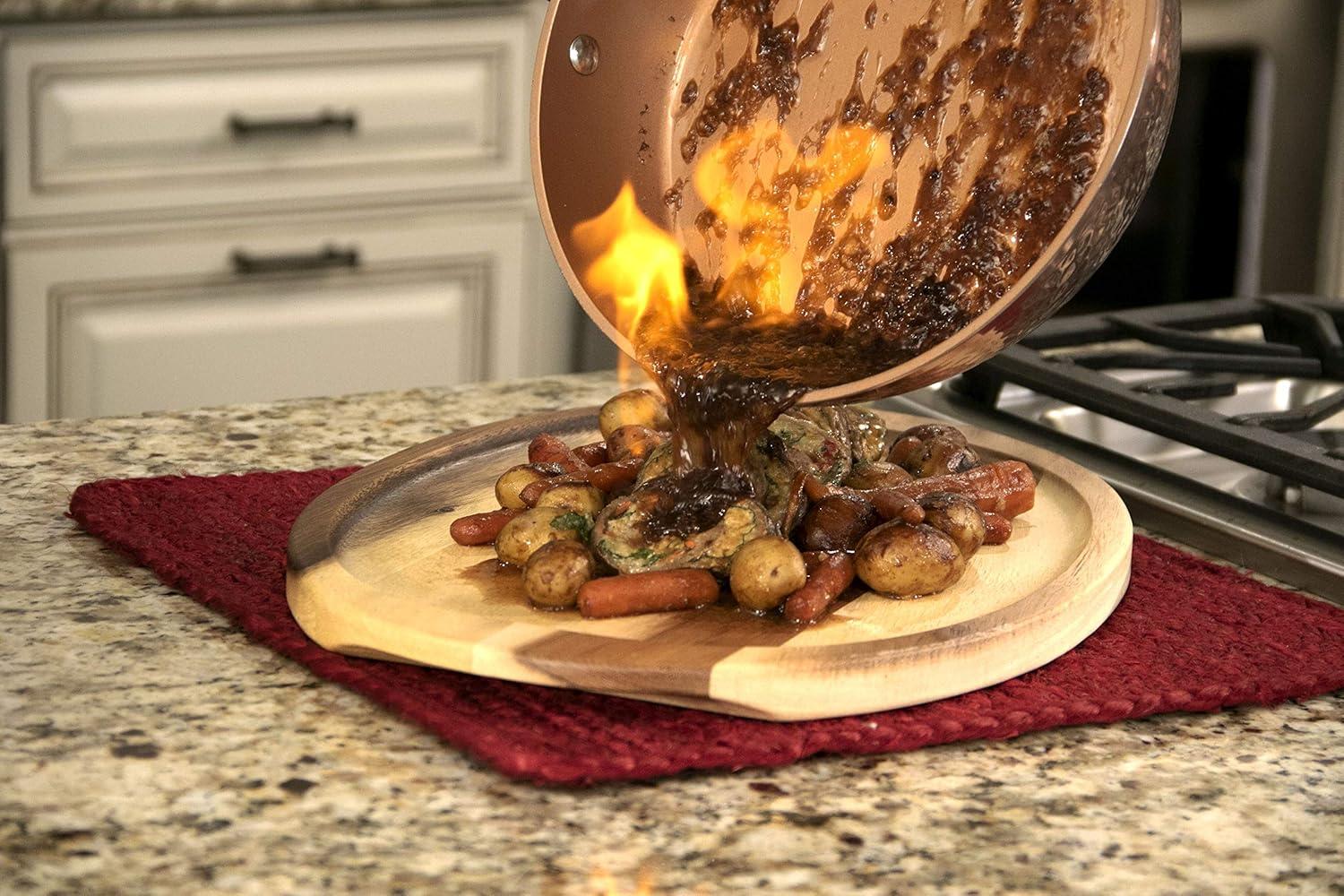 image:imageGotham Steel Nonstick Hammered Copper Collection 25 Quart Sauce Pan with Lid Premium Cookware Aluminum Composition with Induction Plate for Even Heating Dishwasher amp Oven SafeLarge