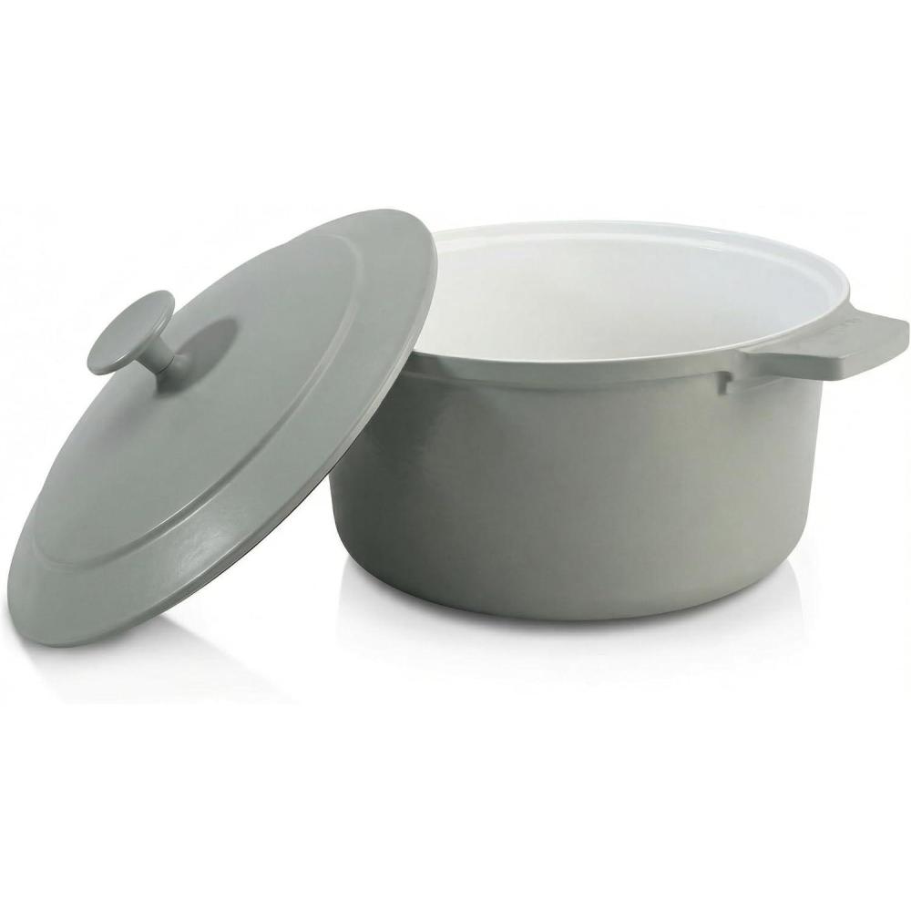 image:imageGotham Steel 5 Qt Dutch Oven Pot with Lid Nonstick Ceramic Dutch Oven Stock Pot 10 in 1 Cooking Pot amp Dutch Oven for Bread Baking Lightweight Oven amp Dishwasher Safe CreamSage Green