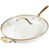 image:imageGOTHAM STEEL 14 Inch Frying Pan Extra Large Frying Pan Skillet for Family Cooking Non Toxic Ceramic Nonstick Coating PFOA PFOS Free Ergonomic Stay Cool Handle Oven and Diswasher Safe