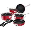 image:imageGotham Steel 10 Piece Pots and Pans Set Non Stick Cookware Set Kitchen Cookware Sets Pot and Pan Set Pot Set Non Toxic Cookware Set Frying Pan Set Dishwasher SafeRed