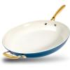 image:imageGotham Steel 14 Inch Non Stick Frying Pans Family Sized Non Stick Skillet Large Frying Pan Nonstick Frying Pan Induction Pan Nonstick Pan for Cooking Oven Safe Skillet Dishwasher SafeCream Navy