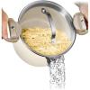 image:imageGotham Steel 8 Qt Large Ceramic Stock Pot for Cooking Multipurpose Pasta Pot with Strainer Lid for Spaghetti Soup Rice Large Cooking Pots with Lids and Twist amp Lock Handles Dishwasher SafeCream White