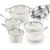 image:imageGotham Steel Hammered 15 Pc Ceramic Cookware Set Nonstick Deep Pots and Pans Set Non Stick with Induction Cookware Cooking Utensils amp Steamer Non Toxic PFOA PFOS Free Oven amp Dishwasher Safe