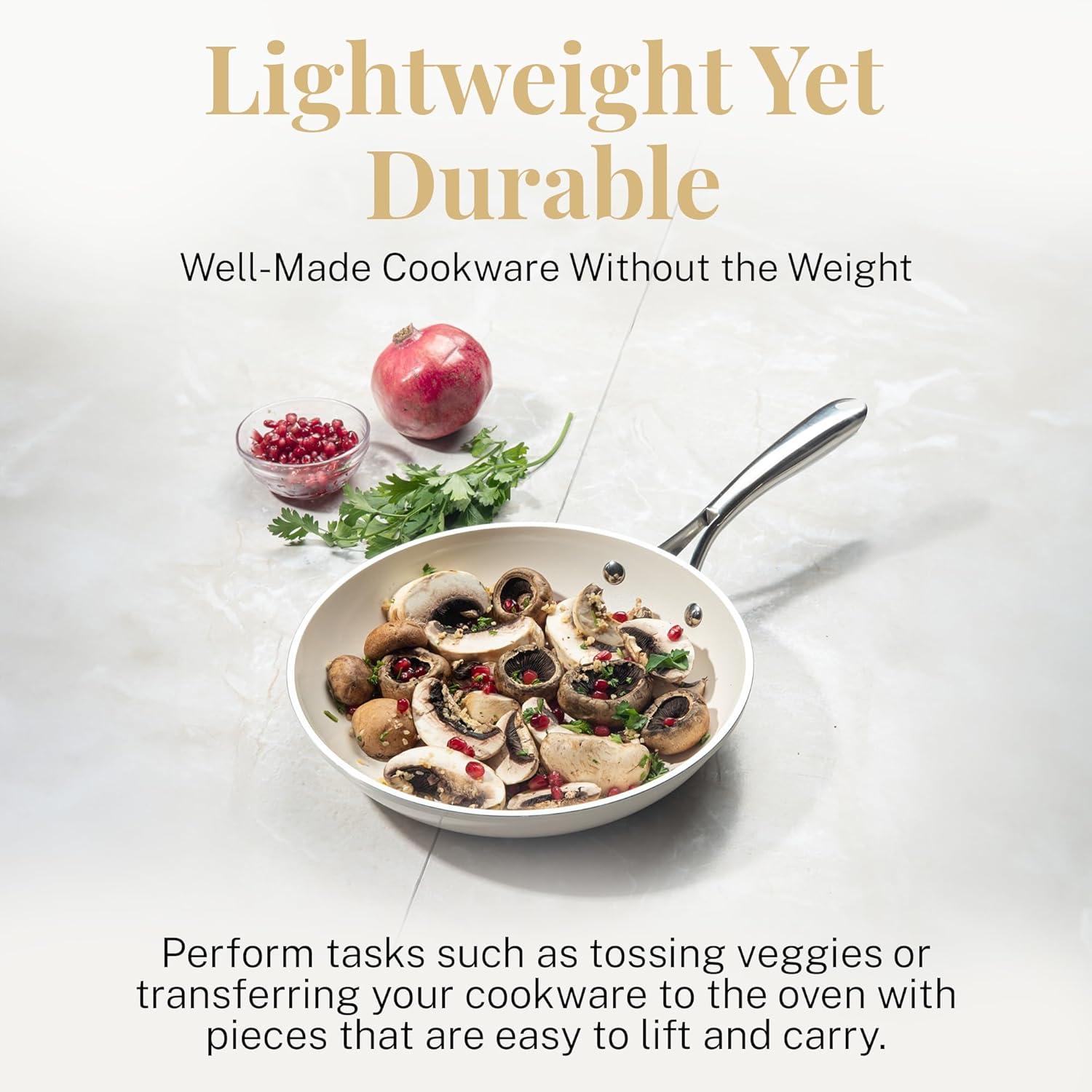 image:imageGOTHAM STEEL Natural Collection 12 In Fry Pan 1 Each Cream White