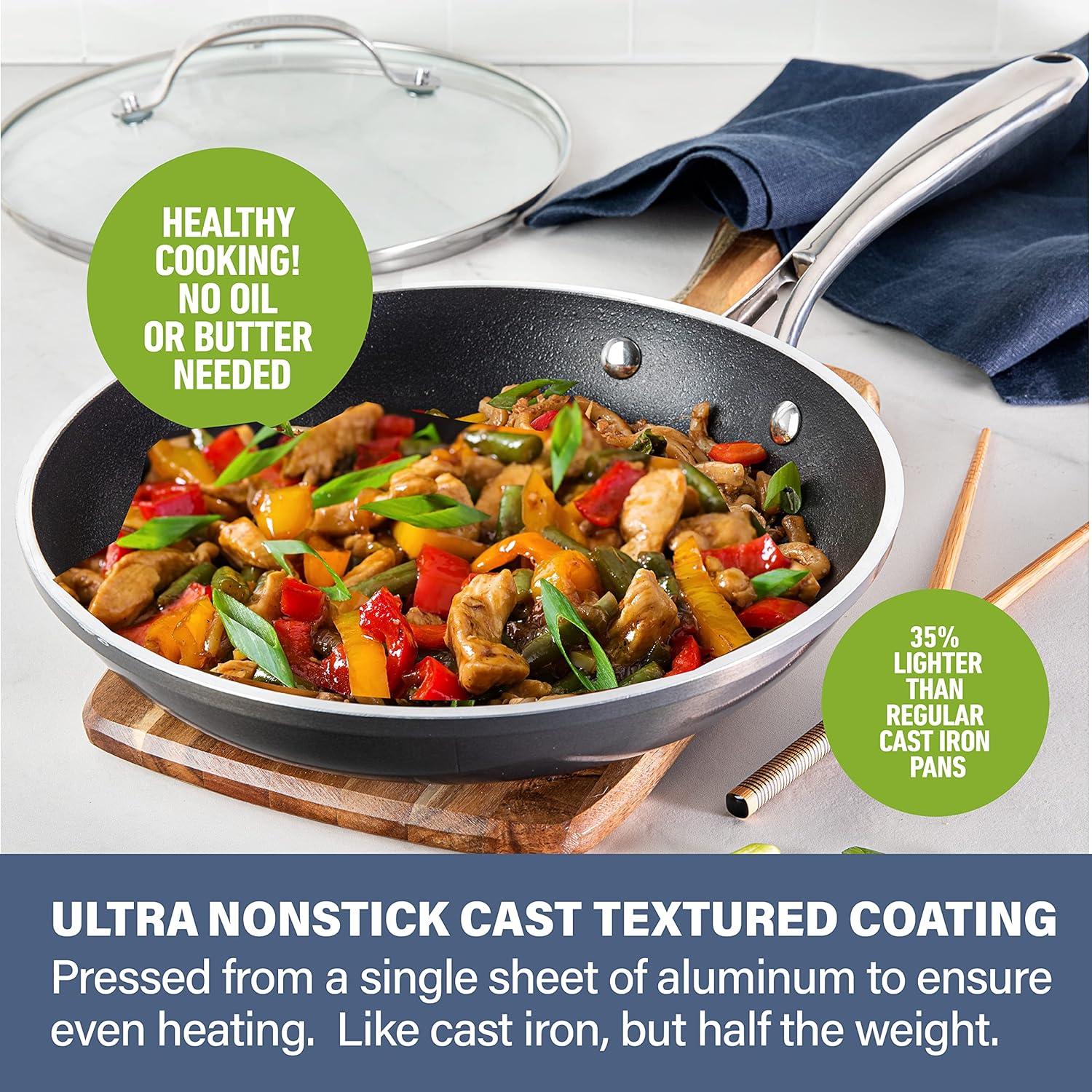 image:imageGotham Steel Platinum Cast Nonstick 10 Fry Pan Skillet with Ultra Durable Mineral and Diamond Triple Coated Oven amp Dishwasher Safe 100 PFOA Free12 Fry Pan