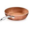 image:imageGotham Steel Hammered Copper 12 Inch Nonstick Skillet Aluminum Induction Compatible Easy Release Even Heat Distribution