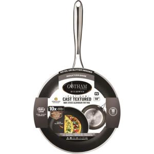 Gotham Steel Platinum Cast Nonstick 10” Fry Pan Skillet with Ultra Durable Mineral and Diamond Triple Coated, Oven & Dishwasher Safe, 100% PFOA Free(10″ Fry Pan)