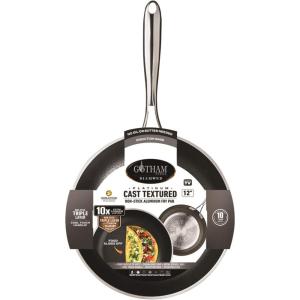Gotham Steel Platinum Cast Nonstick 10” Fry Pan Skillet with Ultra Durable Mineral and Diamond Triple Coated, Oven & Dishwasher Safe, 100% PFOA Free(12″ Fry Pan)