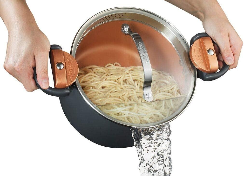 image:imageGotham Steel Home Kitchen Pots and Pans Set Ultra Nonstick 14 Piece Cookware Set Includes Sauce Pans Frying Pan Stock Pot Oven Air Fry Basket Chefs Utensils amp More Dishwasher Safe14 Piece